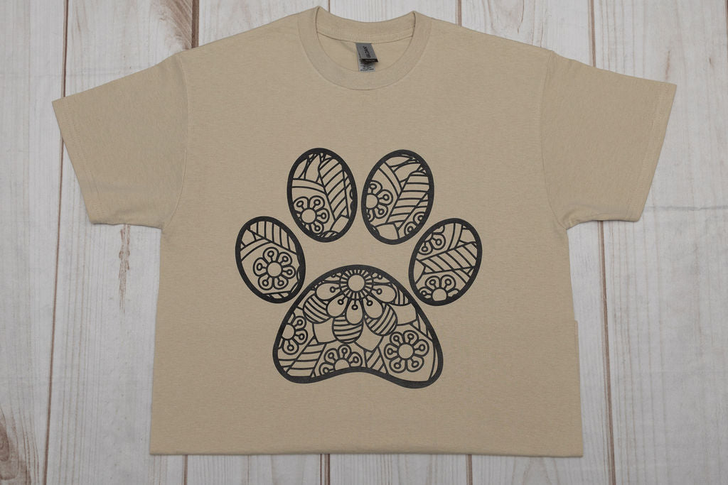 Mandala Dog Paw T-shirt